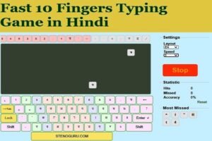 10 fast fingers Hindi typing game