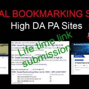 Social bookmarking sites : Get list of 50+ High DA PA SB Submission Sites