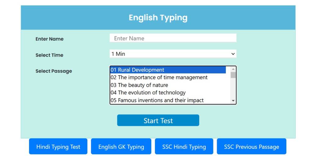 typing exersise